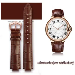 Watch Bands Echtes Leder Uhrenband für Handgelenkband Männer weibliche konvexe Strap 14 8mm 18 11mm 20 mm Fashion Armband265W