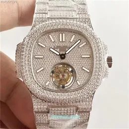 2023Neue R8 Luxus-Designeruhren, 40 mm Durchmesser und 11 mm dickes Turmalin-Uhrwerk, 18-Karat-Platingehäuse, Shi Luohua-Diamantzifferblatt, Saphirglas mir