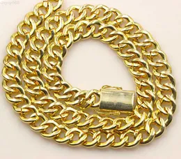 Factory price 18K Yellow Gold Plated Copper Cuban Chain jewelry Corundum diamond link chain Necklace