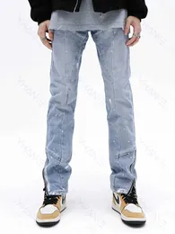 Jeans masculinos Americano Retro Smobring Timla para lavar calças de jeans masculina Retro Tubo reto solto e vertical calças retas jeans z0225
