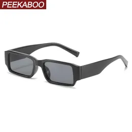 Óculos de sol Peekaboo Black retangular óculos de sol para mulheres Óculos de moda colorida para ladeis Green Pink 2022 Drop da moda UV400 G230225