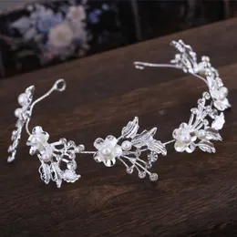 Hair Clips & Barrettes Bridal Flower Headband Set With 2 Soft Chain Beads Wedding Accessories Gifts For Women BN