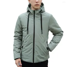 Herren Down Men 2023 Herbst Winter Parkas Jacke Marke Windschutz koreanische Kleidung Streetwear Solid Color Fashion Overtock Militär