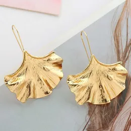 Charm Ztech Gold Color Metal Drop Dangle Earrings For Women Girls Statement Earrings Big Leaves Brincos Feminino Cheap Orecchini G230225