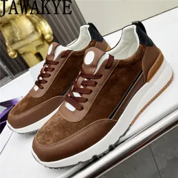 GAI GAI GAI Dress Shoes Designer Brand Men's Casual Sneakers Round Toe Tennis Runner Real Leather Lace Up Driving for 230225