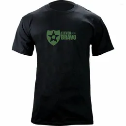 Men's T Shirts Original Army 2nd Infantry Division 11 Bravo T-Shirt. Summer Cotton Short Sleeve O-Neck Mens Shirt S-3XL