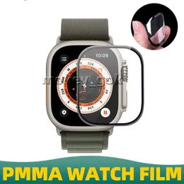 PMMA Apple Watch için Koruyucu Esnek Film 6 7 8 Ekran Koruyucu 38mm 42mm 40mm 41mm 45mm 49mm 44mm
