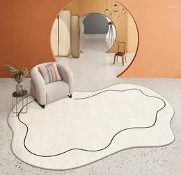 Mattor Nordisk stil oregelbunden vardagsrum mattor sovrum sovrum matta heterogonal soffa soffbord golvmatta entréområde