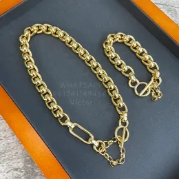 Botiega Big Chain Chain Designer Jewelry Jewelry Colar Suit de Mulher Gold Bated 18K Alta qualidade de qualidade Classic Style nunca desaparecer um presente requintado 006