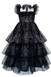 Girl's Dresses Wednesday Addams Girls Black tulle dress Wednesday Addams cosplay trendy Wednesday Dance dress Wednesday Addams kids dress 230227