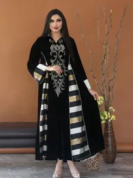 Etniska kläder Ramadan Marocko Party Dress Eid Bön Muslim Abaya klär kvinnor Turkiet Indien Abayas Dubai Arab Vestidos Kaftan Gown Robe 230227