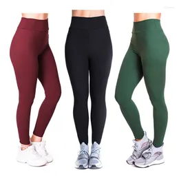 Aktywne spodnie Kobiety Wysokie talia legginsy Fitness Solid Size Size Sports Sport Yoga Elastyczny oddychanie trening biegający