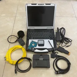 Auto Diagnostic Tool Tool Code Code Scanner ICOM A2 B C أفضل جودة لسيارات BMW مع أحدث أجهزة V2024.01 HDD في جهاز الكمبيوتر المحمول المستعملة CF30 Windows10