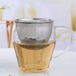 Finhores de chá de malha de metal de aço inoxidável 7.2 cm de diâmetro reutilizável infusor de especiaria filtro filtro de chá de chá de chá ferramenta de cozinha bh8352 tyj
