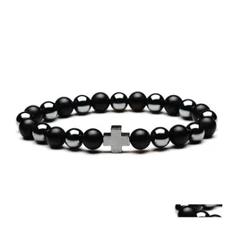 car dvr Beaded Strands Cross Bracelet Mens Temperament Simple Mature Charm Products Drop Delivery Jewelry Bracelets Dhhz8