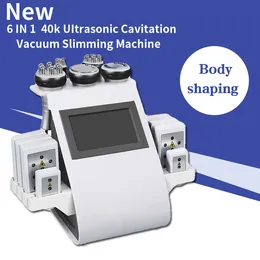 articoli di bellezza 6 in 1 lipo laser Ultrasuoni monopolari Rf 40k Cavitazione Vacuum Machine 80k Cellulite Rimozione corpo dimagrante Cavitazione ad ultrasuoni