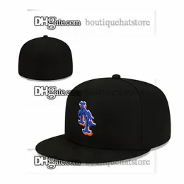 EN STECK HERS TEAM BASEBALL FITTED HATS Black Royal Blue Purple Color "Angeles" SF Flat Letter Sport Full Stängda kepsar Mix Size 7- 8 för män och kvinnor MA2-011