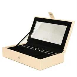 Klassische Modeschmuckschachtel für Pandora -Schmuckohrringe Armbänder Ring exquisite Aufbewahrungsbox 2019 Neue Lederbox 224g
