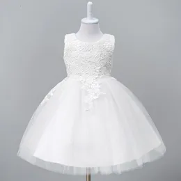 Kız Elbiseleri 0-10 Yıllık Toddler Bebek Tutu Elbise Beyaz Balo Elbise Parti Sahne Prenses Elbiseler Nedime Çiçek Kız Giysileri Vestido Infantil 230227