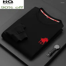 Herren T-Shirts High 2023 End Modemarke Designer Langarm T-Shirt Man Autum Stickerei Casual Koreanische Top-Qualität-Herrenkleidung