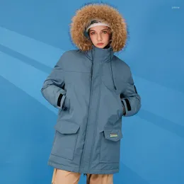 Men's Down Long Duck Coat Women Winter Unisex Parka Men Male Fur Hooded Jackets Brand Clothes Boy Girls Doudoune Multi Pockets