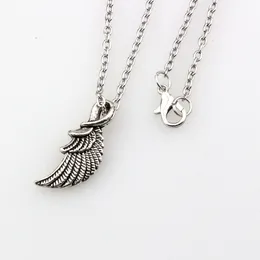 20Pcs Vintage Angel Wing Pendant Necklace For Women Ancient Silver Color Fashion Elegant Jewelry Party Wedding Jewelry Gift