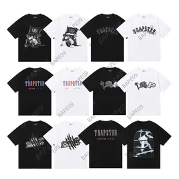 Mens Designer Trapstar T-Shirt Men Women Letter Print Tees Manga Curta Preto Branco TShirts Hip Hop Streetwear Roupas