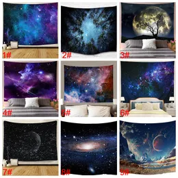 Sky Galaxy Tapestry Polyester Galactic Tapestries Natural Scenery Picnic Beach Yoga Mat Home Decoration Party Backdrop Tapestry Tapiz De Fondo De Fiesta