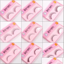 False Eyelashes X9 Hand Made 3D Lashes Natural Thick Fake Eye Makeup Extensions Individual Drop Delivery Health Beauty Eyes Dhwyg