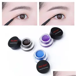 Eyeliner Music Flower Brand 5 Colors Black Gel Wateproof Eyes Makeup Matte Eye Liner Cream Long Lasting Cosmetics Drop Delivery Heal Dh1Rc