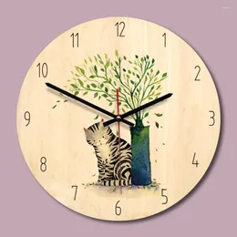 Horloges murales horloge design moderne salon décoration vintage dessin animé décor à la maison pour chambres d'enfants M