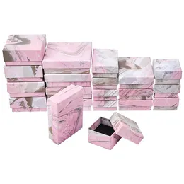 Jewelry Boxes Paper Cardboard Jewelry Boxes Packaging Display Boxes For jewellery Christmas Gifts Packaging with Sponge Inside 18pcs/24pcs 230227