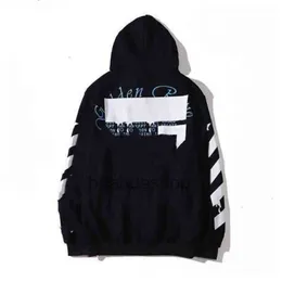 2023 %60 Off Style Trendy Fashion Sweater Painted Arrow Crow Stripe Loose Hoodie Men's and Women's Coatjqm1off T-shirts Offs White Hot Ol4f GRI7