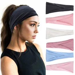 Nytt sport pannband för män och kvinnors fitness svett-absorberande pannband för kvinnors fasta färg pannband isyog pannband hårband