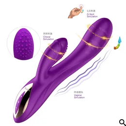 Kaninchen-Vibrator, 10 Geschwindigkeiten, G-Punkt-Dildo-Vibrator, Silikon, wasserdicht, Klitoris-Stimulator, Vagina-Massagegerät, Sexspielzeug für Frauen