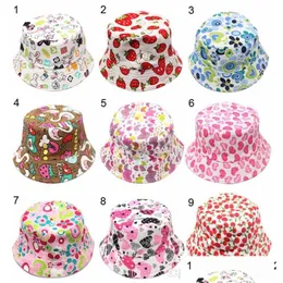 모자 모자 새로운 30 색 어린이 꽃 양동이 모자 기질 레저 맑은 어린이 태양 26 세 어린이 드롭 배달 아기 엄마 Dhvrs