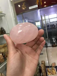 Estatuetas decorativas amam pedra preciosa, rosa rosa de rosa, cristal reiki cura madagascar tumble atacado como presente