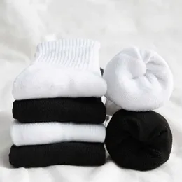 Men's Socks 10pairslot Solid Thick Terry Socks Men Women Long Socks Thicken Warm Socks Winter Sport Socks Black White Calcetines Meias Z0227