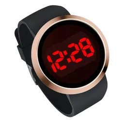 Zegarek na rękę na ekranie dotykowe mody mężczyzn LED Digital Sport Silikon Day Date Electronic Watch Relogio Masculino