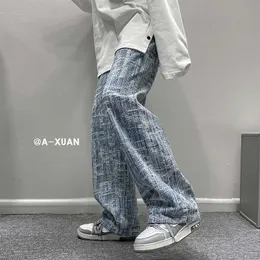 Jeans da uomo Moda coreana Trendyol Jeans da uomo Jeans da uomo vintage Pantaloni da uomo Streetwear Jean Baggy Maschio Oversize Uomo Denim Largo Uomo Ragazzi Z0225