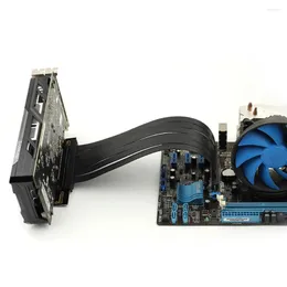 Computer Cables PCI-E 4.0 X16 High Quality Extender Riser Cable Extended Vertical Mounting Gaming GPU Support 30cm 90 Degree