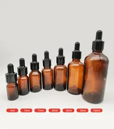 1-Unzen-Tropfflasche aus Glas, 50 ml, 100 ml, bernsteinfarbene Glas-Tinkturflaschen mit Augentropfen für Öle, Flüssigkeiten, auslaufsichere Reiseflaschen 15 ml