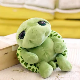 20 cm de pelúcia de pelúcia super verde olhos grandes tartarugas tartaruga animal crianças bebê aniversário de Natal Presentes de brinquedo de lazer e entretenimento