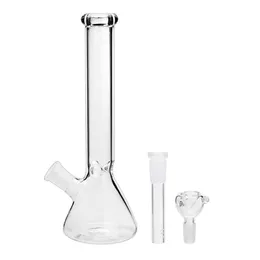 Recycler Glass Bongs Height 10.5in Straight Glass Pipes Bong Water Oil Rigs Pipe Bongs Glass Transparen