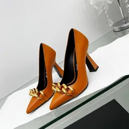 أحذية جديدة للنساء من الجلد الأصلي فائقة الكعب الرفيع ربيع الخريف مصمم أنثى أحذية أنثى 10.5 سم المضخات