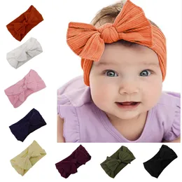 Faixa para a cabeça infantil Baby Nylon Bandas de cabeceira Twist Twist Padrão Bow Rabbit Ear Band