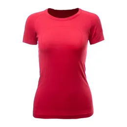 Joga damska sportowa koszulki Różne kolory czarne pomarańczowe różowe proste zużycie damskie koszulki z krótkim rękawem wilgoć wilgoć dzianina wysoka elastyczna fitness fitness moda s-2xl