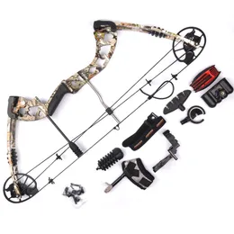 Compound Bow 2 Color 30-70lbs Archery Compound Bow Set Aluminum Alloy with Bow Accessories for Outdoor Hunting Shooting327z