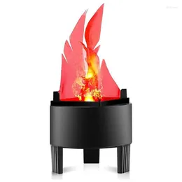 Night Lights 3D Artificial Flame Lamp Realistic Stage Effect Light LED Campfire For Christmas Year Club Decorate