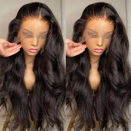 Synthetic Wigs 13x6 HD Transparent Body Wave Lace Front Human Hair Wigs 180% Brazilian Remy 30 Inch Wet And Wavy 360 Lace Frontal Wig For Women 230225